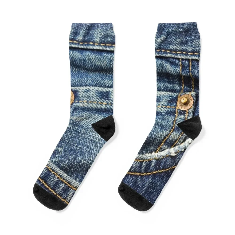 blue jean pocket Socks winter gifts kids man Socks Men's Women's
