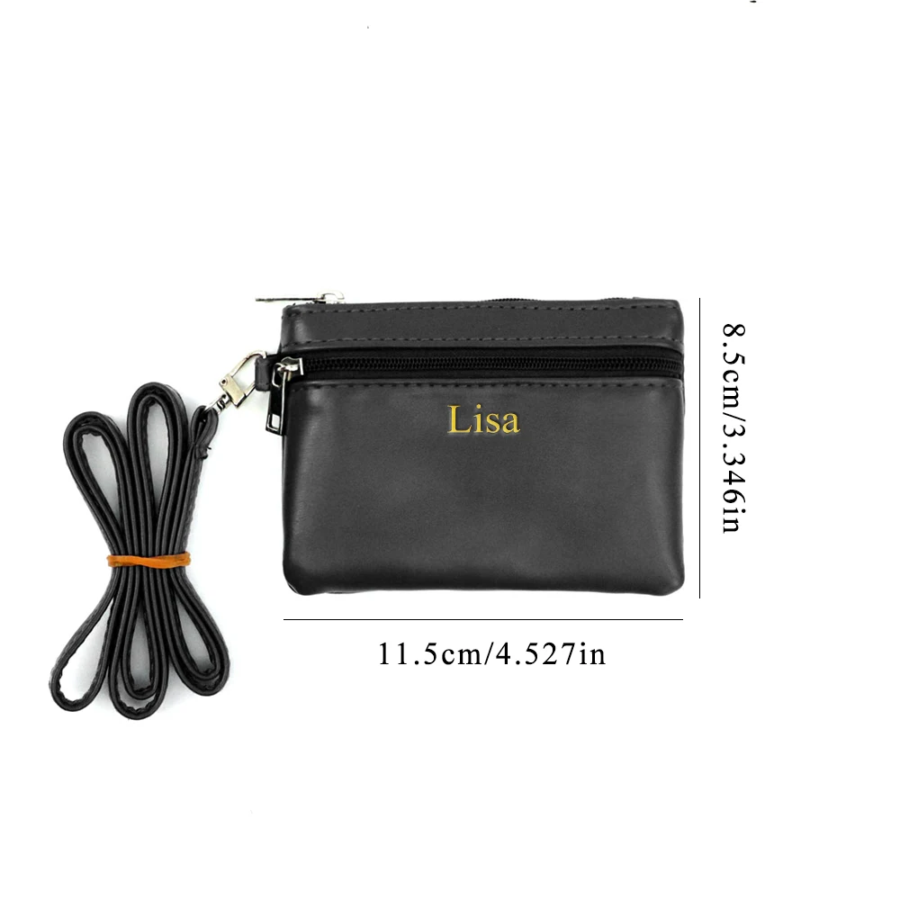 Personalized Leather Coin Purse Wallet - Versatile Unisex Gift