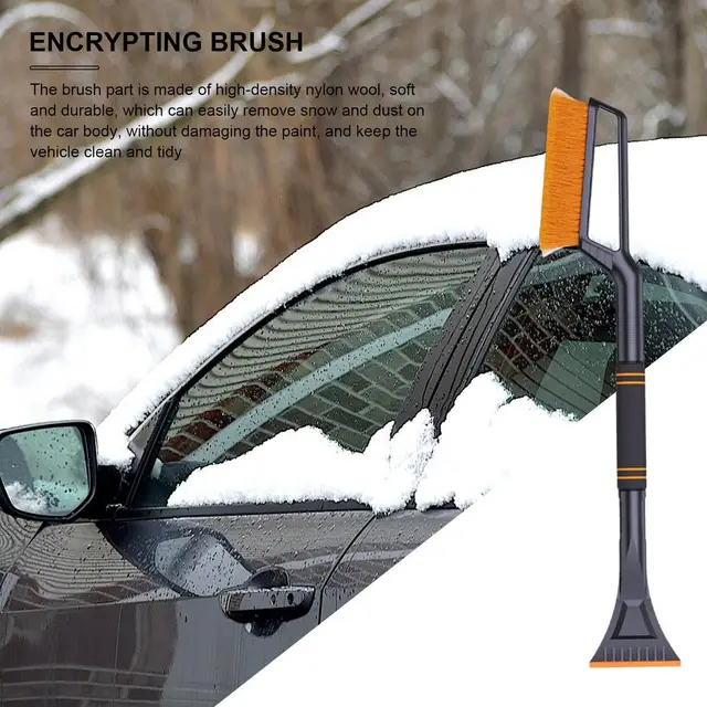 Windscreen Snow Brush with Ice Scraper Long Reach Handle for Car Lorry  Truck - AliExpress