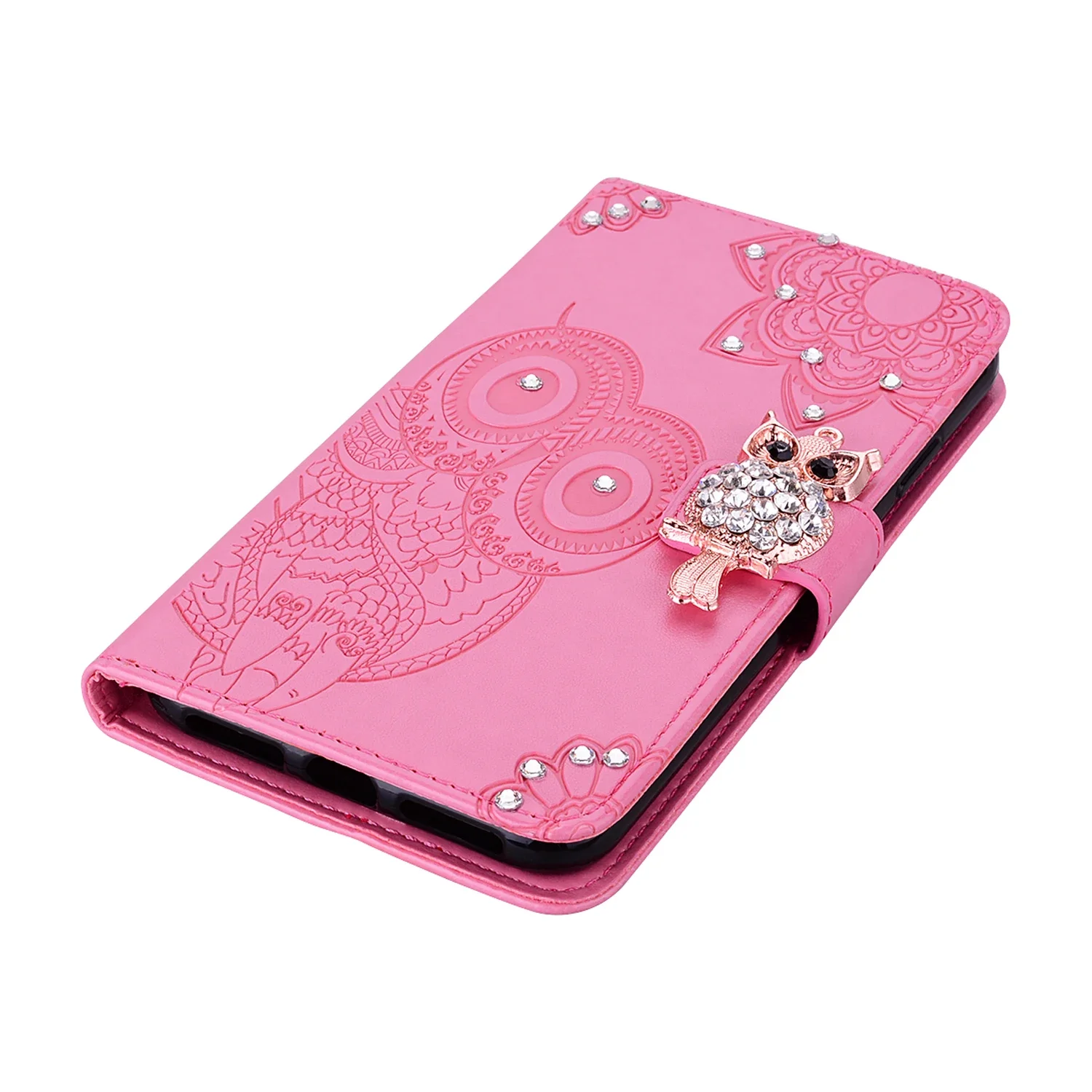 Lankashi Custodia Portafoglio in PU Pelle Caso Guscio Protettiva Cover con Porta Carte Skin Case per Doro Liberto 820 Mini (Wolf Girl Design
