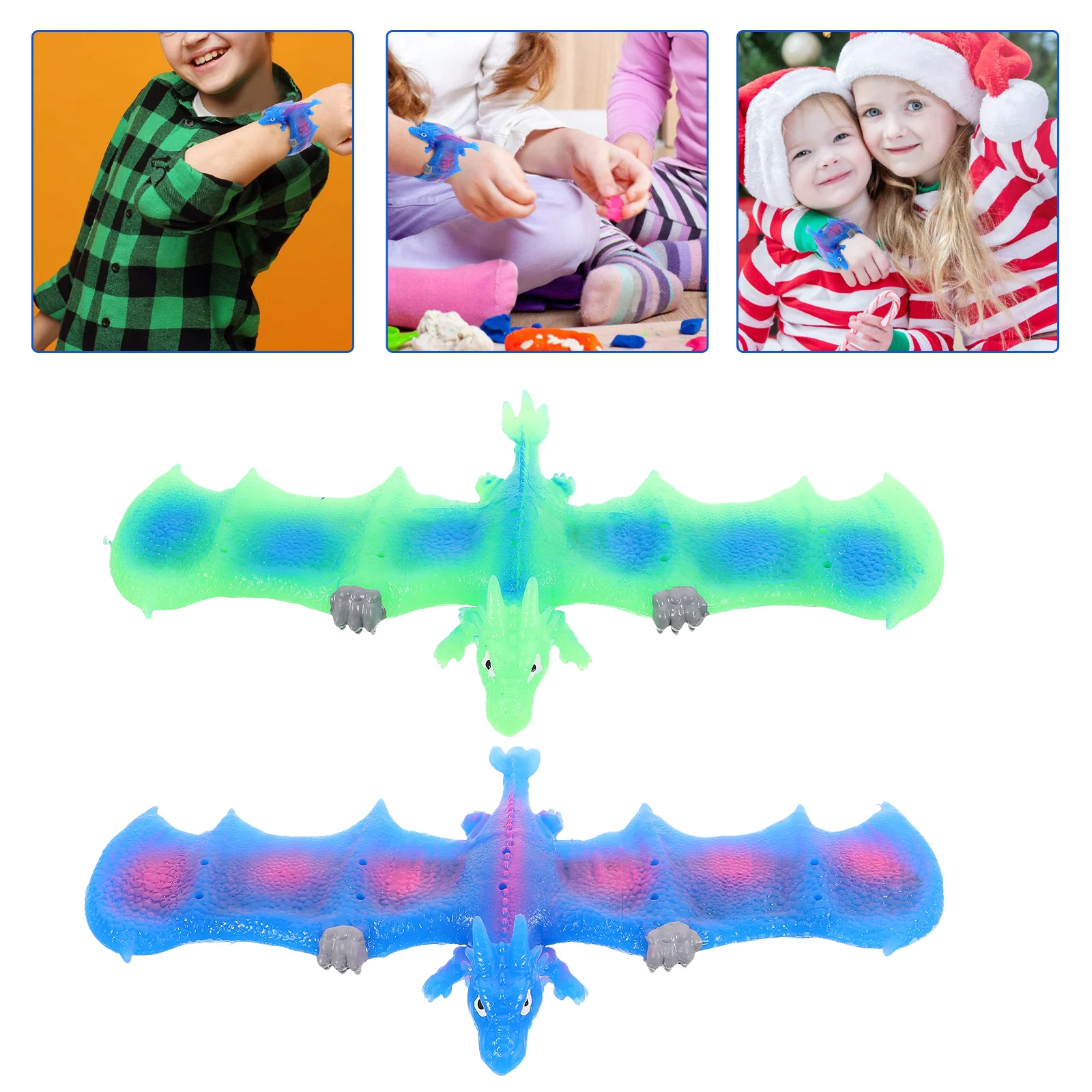 2 Pcs Stress Reducing Party Slap Bracelets Funny Kids Favors Bands