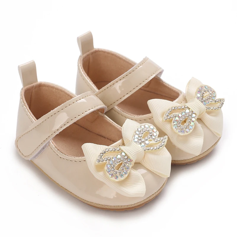 VALEN SINA New 0-18M Newborn Baby Girl Cute PU Leather Multi color Rubber Soft Sole Princess Shoes Bow Step 1 Walking Shoes for 3