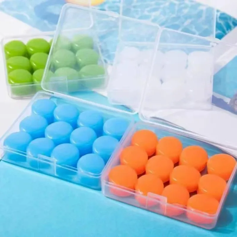 6/12PCS Silicone Ear Plugs Noise Reduction Sleep Anti Canceling Sound Insulation Earplug Protection Sleeping Reusable Ear Plugs foam earplugs silicone earplugs