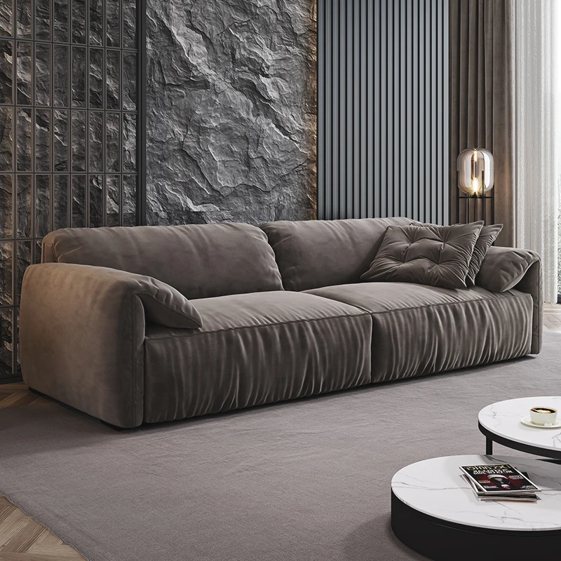 

Frosted Fabric Sofa Living Room Small Apartment Disposable Technology Cloth Sofa Combination