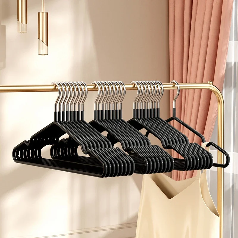 10pcs I KNOW Color Waterproof PVC Hanger 40CM Household Non-slip Metal PVC Colorful Clothes Hanger clothes hanger
