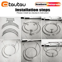 OTAUTAU Portable Round Pouf chair Rack Bean Bag Cover Without Filler Newborn Photography Accessories Props Ottoman Puff DDSY001T 5