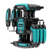 LIBRATON 14 шт. метрический и SAE шестигранный ключ с Т-образной ручкой, набор шестигранных ключей с Т-образной ручкой, инструмент для ремонта авто велосипеда, со стойкой для хранения, конструкцией с двумя наконечниками