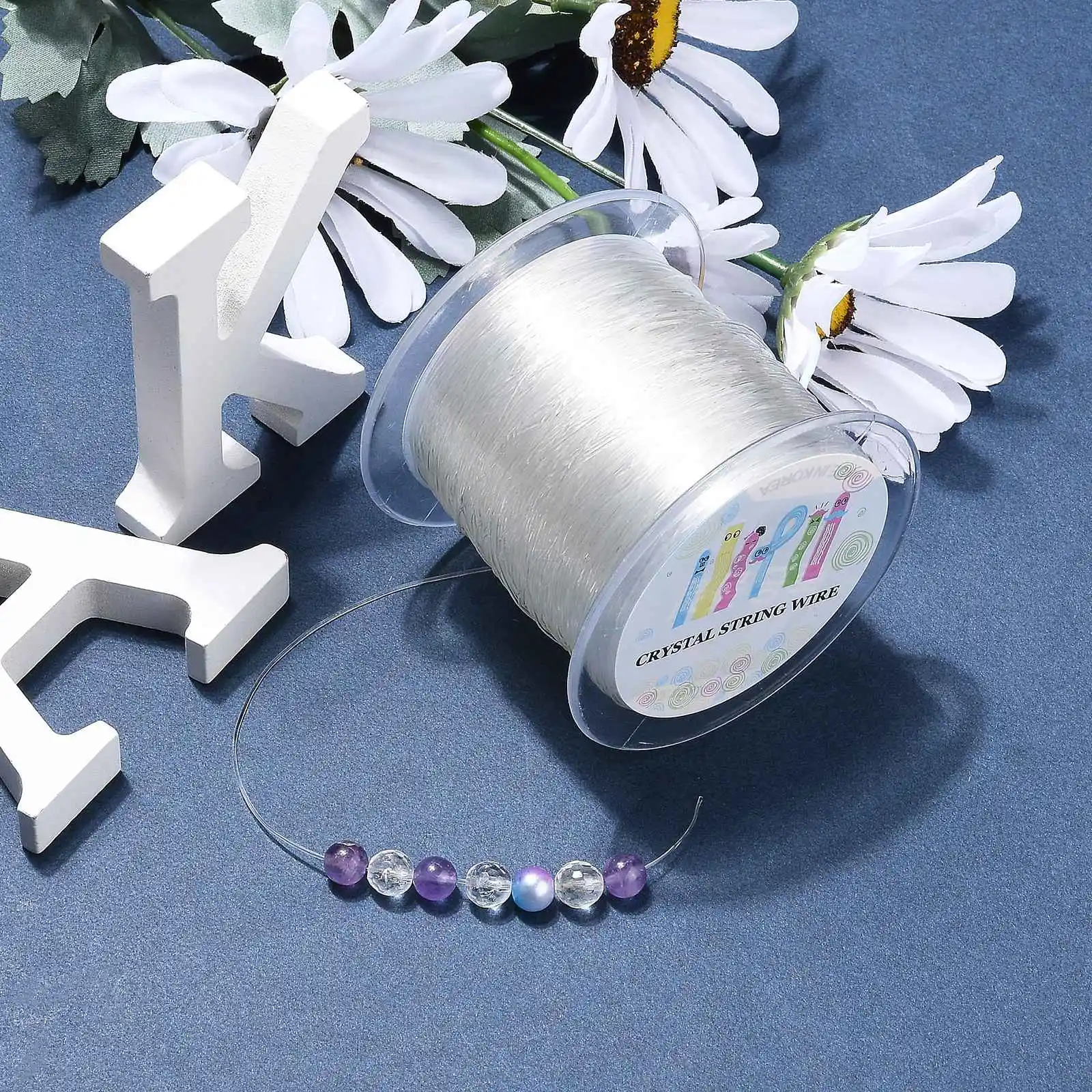 0.5/0.6/0.7/0.8/1/1.2mm Clear Crystal Elastic Cord Thread String