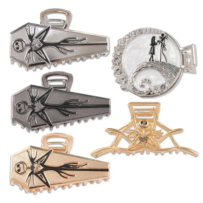 1pc Neue Halloween Greif Clip Erschreckende Schädel Haar Clip Jack Sarg Shark Clip Dark Drip Öl Haar Greifen – Detail 4