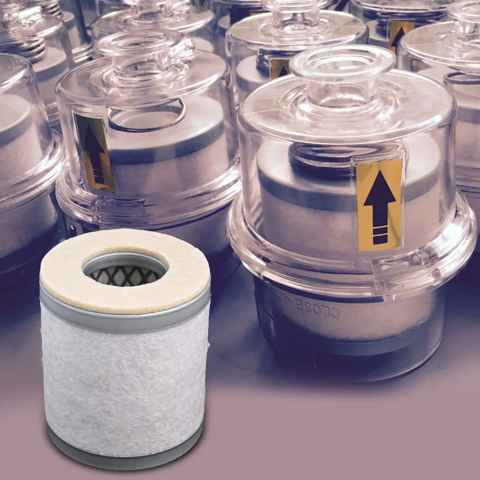 Oil Mist Filter Exhaust Filter KF25/KF40 High-strength Transparent Shell Cleaner Working Environment For KF25/KF40