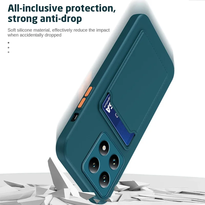 Luxury Silicone Wallet Card Holder Phone Case - Shockproof Coque