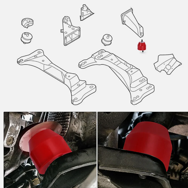 Engine Front L&R Mount Mounting Insulator For BMW E36 E46 Compact Z3 Z4 Inline 6CYL 85A Polyurethane engine mount insulator