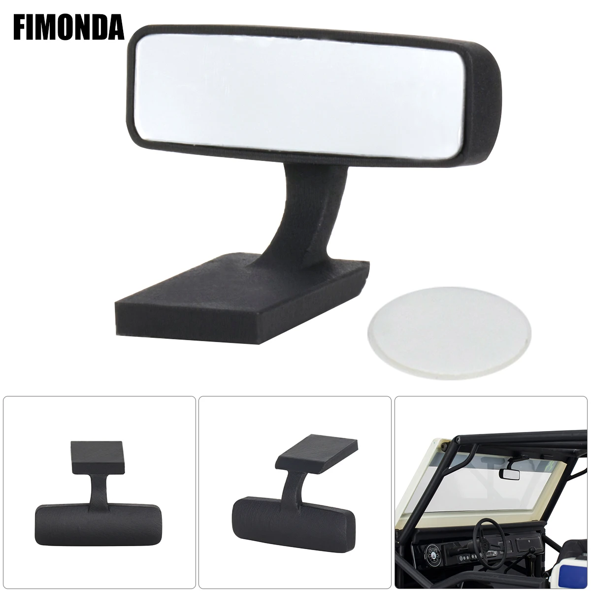 Decoração de espelho retrovisor para carros RC em escala 1/10 e 1/8 - Compatível com TRX4, SCX10, D90, RD110, MST, VS4 (Modelo: # R040-1)