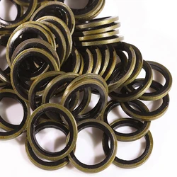Versatile Bonded Metal Rubber Oil Drain Plug Gasket Washer Sealing Ring - M20 (10pcs)