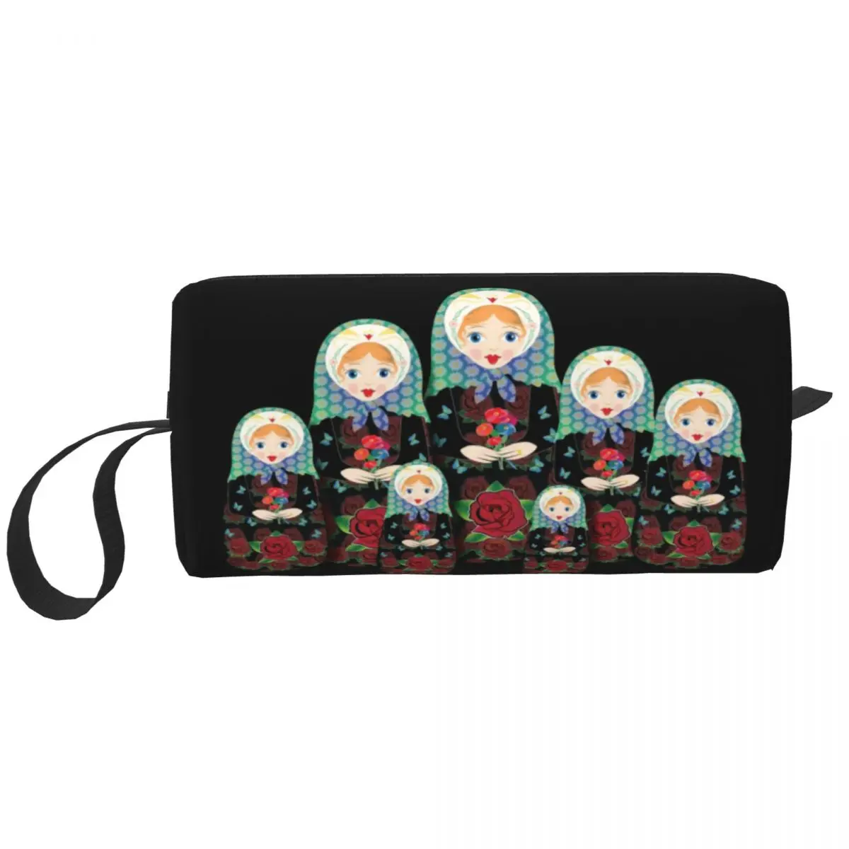 

Custom Beautiful Matryoshka Doll Family Travel Cosmetic Bag Russian Art Makeup Toiletry Organizer Ladies Beauty Storage Dopp Kit