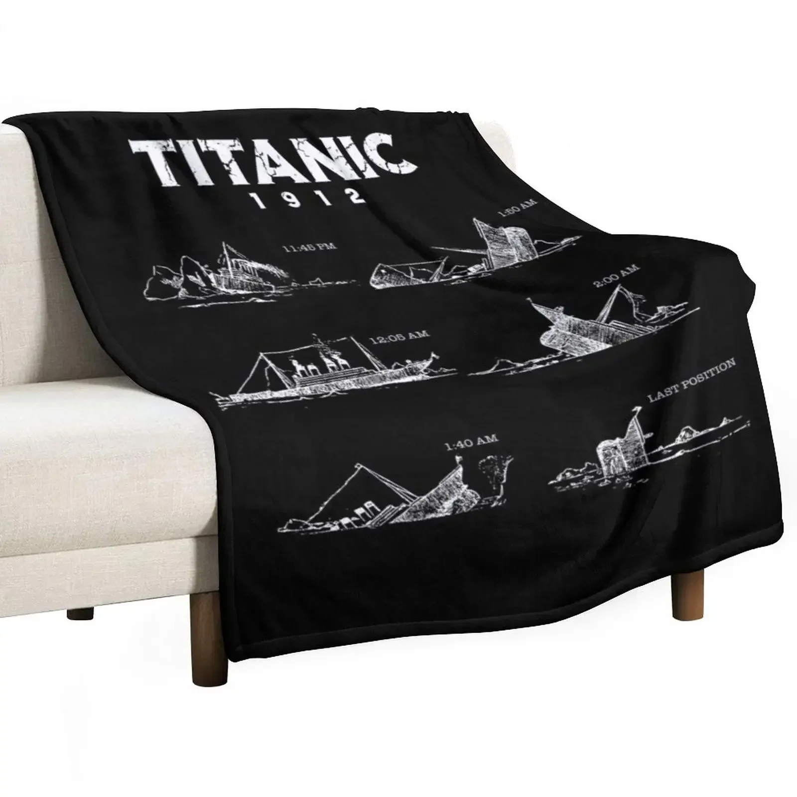 

SinkingTitanic корабль 1912 Океанский океан катастрофное одеяло теплое зимнее смешное Подарочное пушистое одеяло