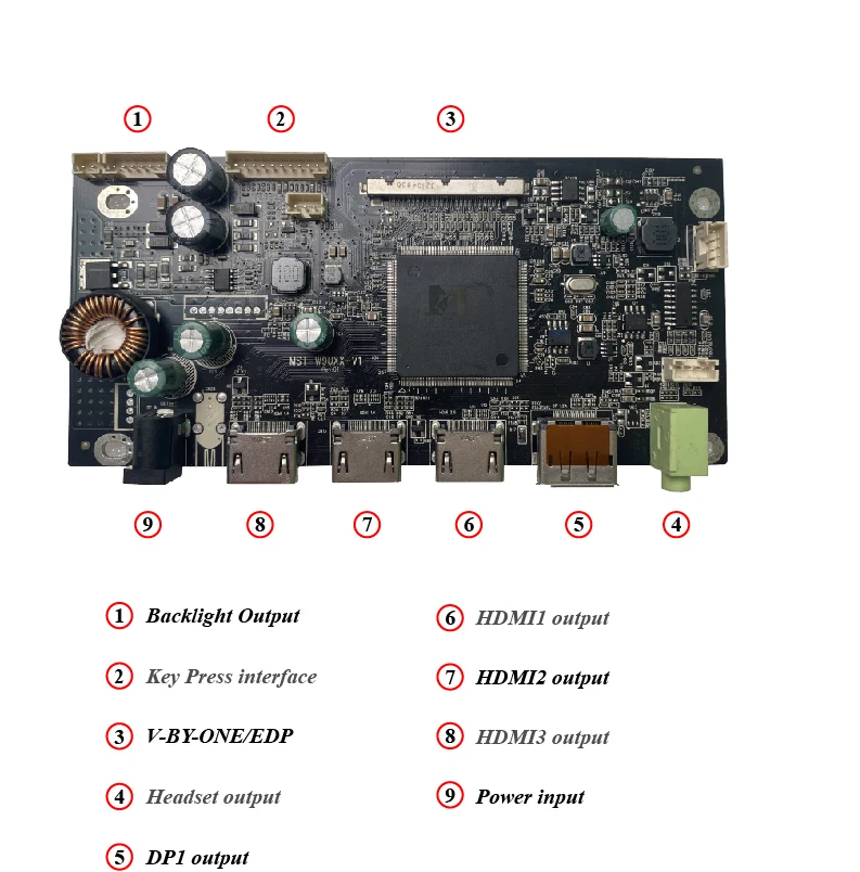 HDMI EDP LCD 드라이버 보드, C타입 없음, 4K 60HZ