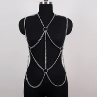 Mode pour hommes avec de la danse de rue punk hip-hop avec des glands, des vêtements métalliques, des chaînes de clavicule, des chaînes de taille et unies O 5