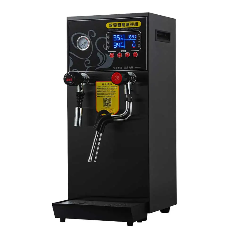 Commercial Water Boiler With Steam Hot Water Dispenser Automatic Milk Frother Milk Foam Machine Bubble Tea Equipment