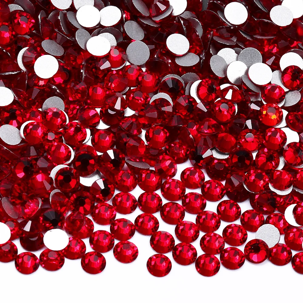 High-Quality Silver Glitter Glass Crystal Rhinestones for Nail Art and Wedding Dress Decoration