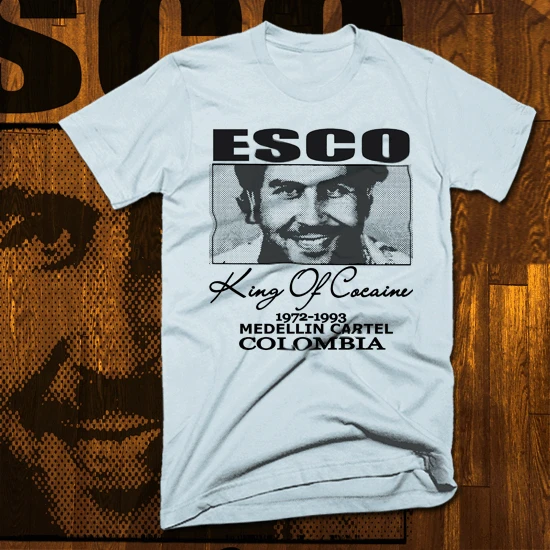 T-Shirt Gangster Pablo Escobar Dellmead Cartel Mobster Mains Street Hustle Tee