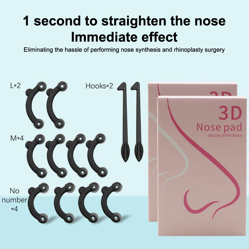 Beauty Nose Lifter Nose Bridge Booster Nasal Artifact Massage No Pain Invisible Shaping Clip 3 Sizes Nose Narrowing Corrector