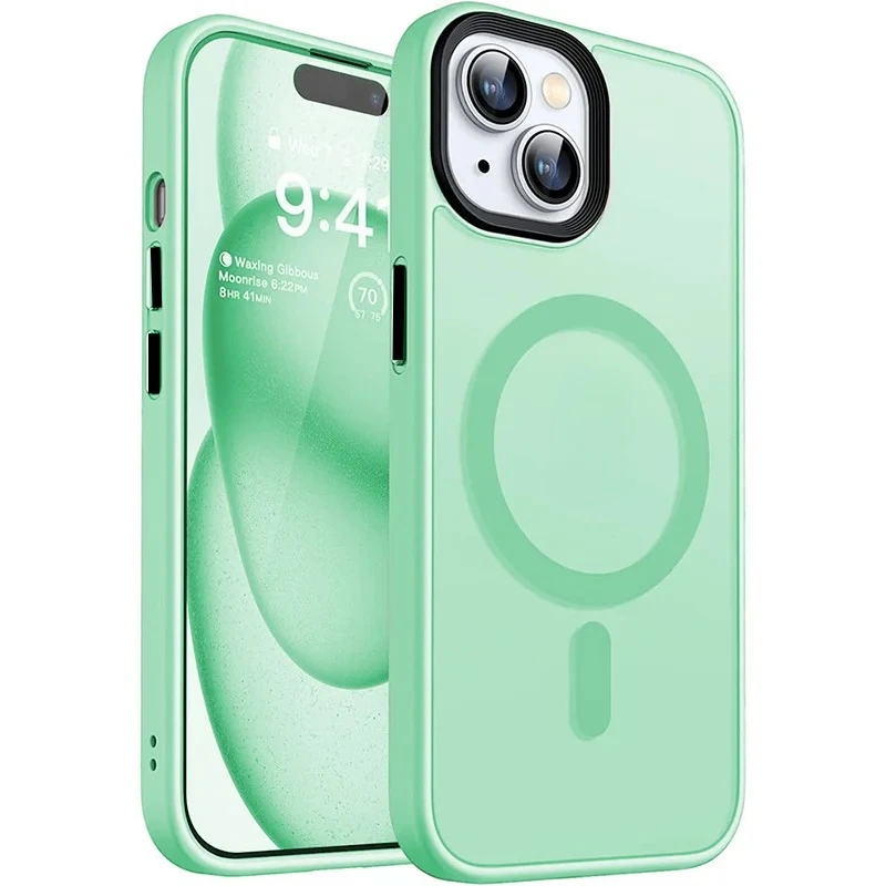 Magsafe Magnetic Luxury Armor Shockproof Matte Transparent Hybrid Case