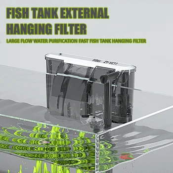 Wall-mounted Filter Three-in-one External Fish Tank Circulation Pump Small and Medium Aquarium Waterfall Oxygenation 110V 220V