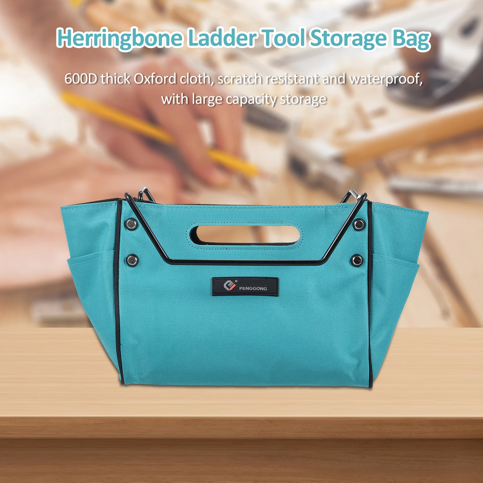 PENGGONG Ladder Portable Tool Bag Herringbone Ladder Tool Storage Bag  Multifunctional Bag 600D Waterproof Oxford Cloth Tools - AliExpress