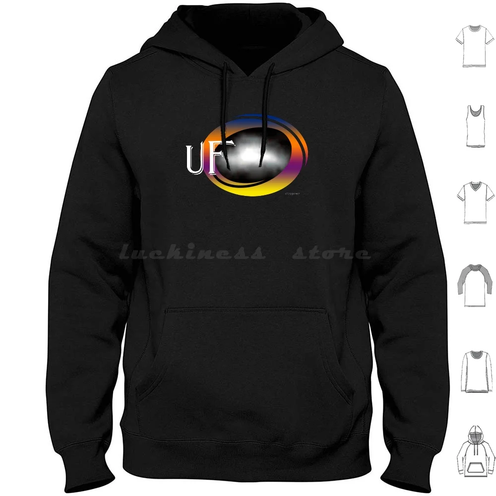 Ufo Emblem Felpe Con Cappuccio Manica Lunga Ufo Ufos Disclosure Ufo Report Project Blue Book Hynek Flying Saucers