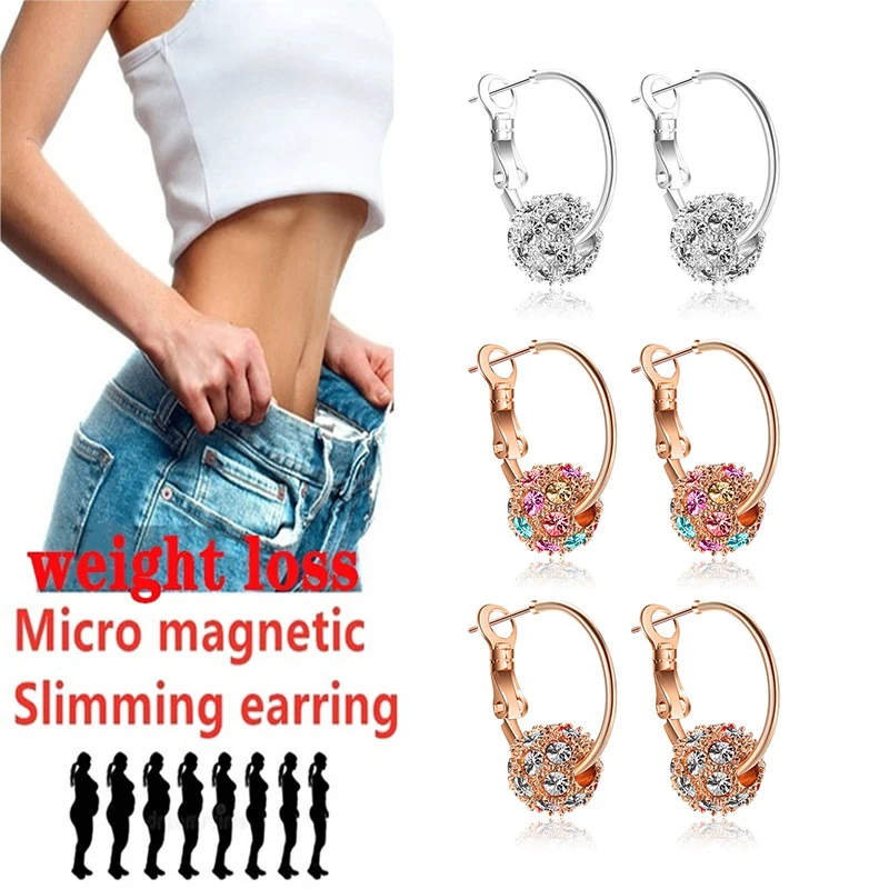 Slimming Earrings Women Slime Weight Loss Anti Cellulite Slim Products Ear Studs Health Care Lose Weight Slim Down Fat Burner