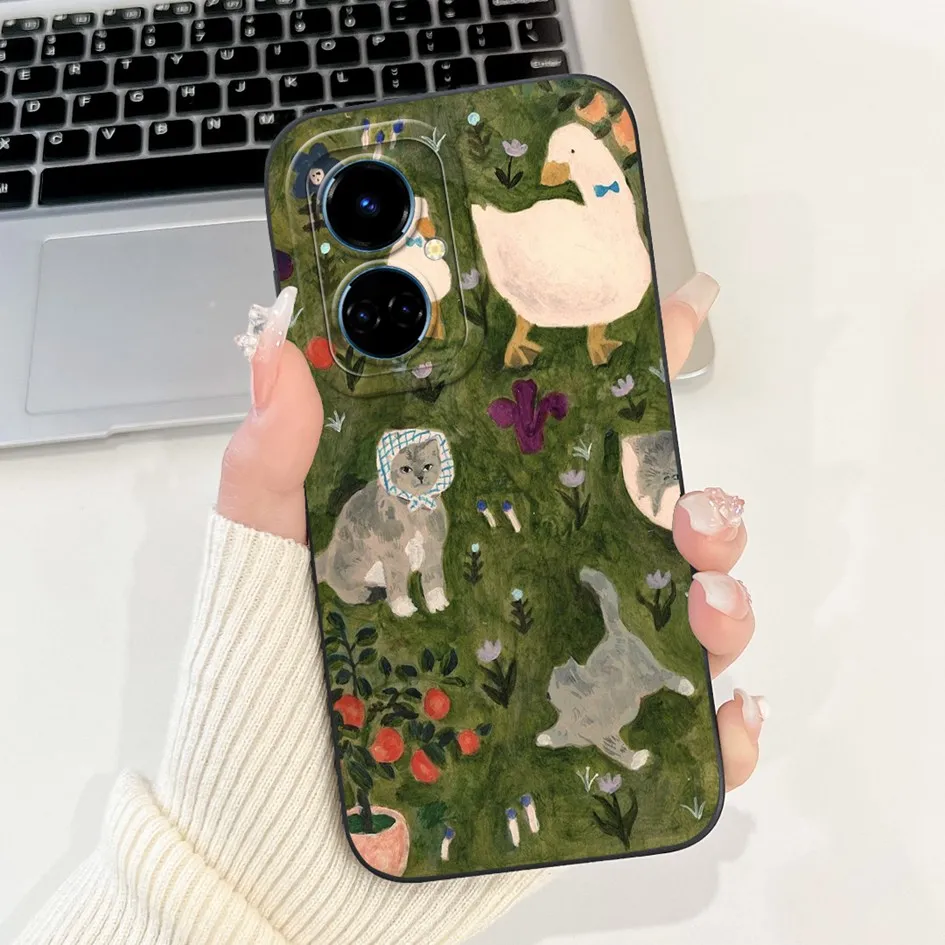 Fashion Pattern Soft Silicone Shockproof Bumper Phone Case Cover