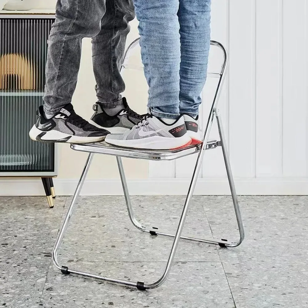 Transparent Folding Table Chair Home Furnitures Bedroom Balcony