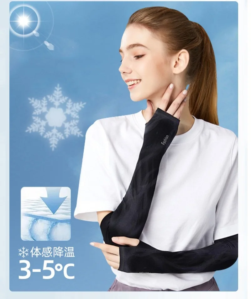 Summer Outdoor s Sports Cycling Sunscreen Ice Skil Long Gloves Sunscreen Sleeves sports gloves