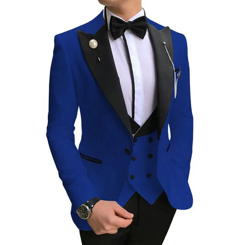 Pink Plus-size Business Casual Suit Three-piece Bridegroom Best Man Wedding Banquet Suit Man S--7XL