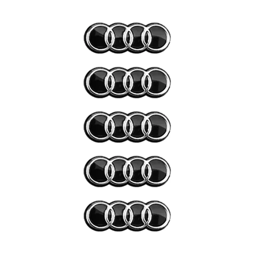 2/5/10 Uds 14MM 16MM llave remota de coche pegatina con logotipo de aluminio para Audi sline A4 B8 B6 B7 B9 A3 8P 8V 8L A6 C7 C6 A5 Q5 Q7 A7 Q3 TT