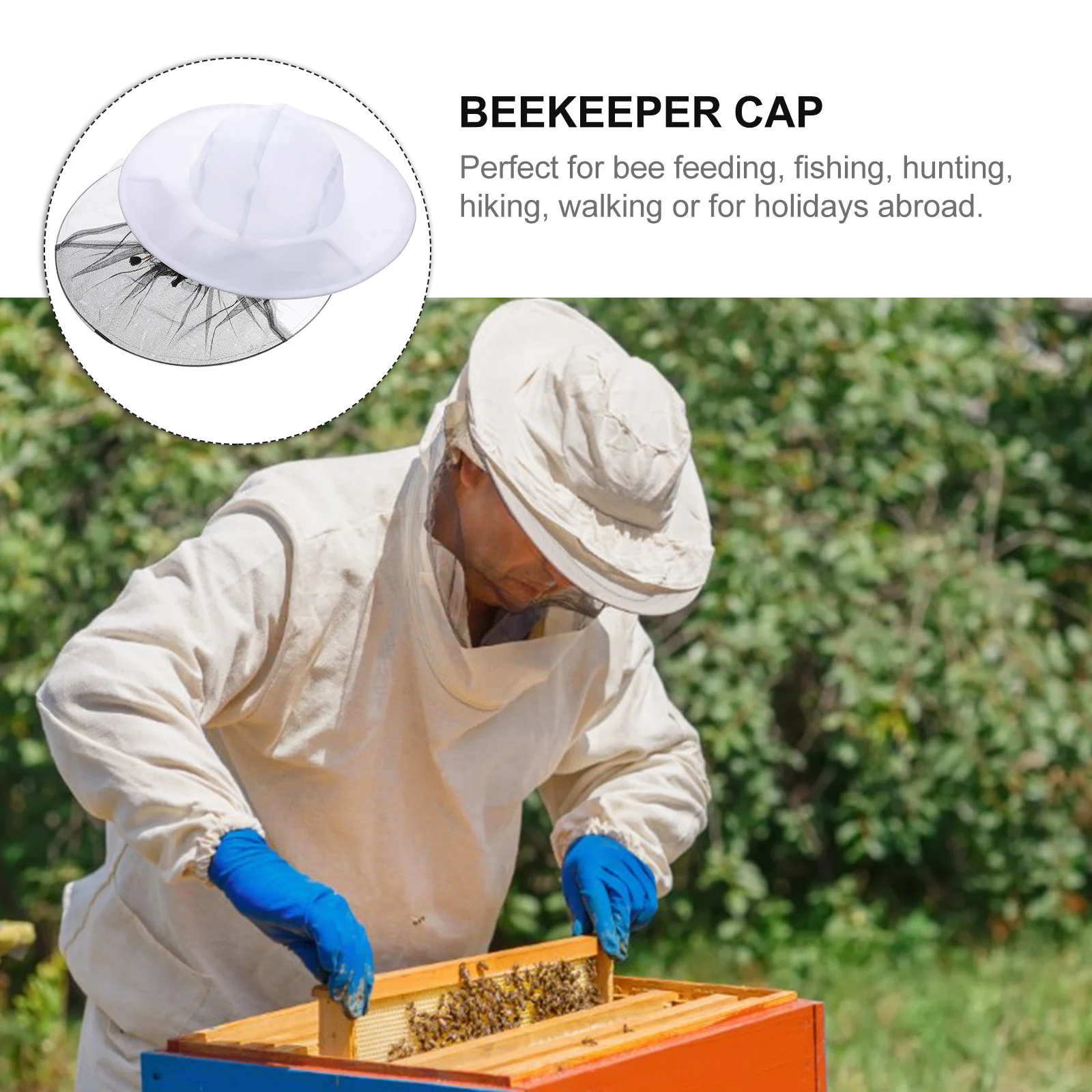2pcs Polycotton Beekeeping Veil Beekeeping Suit Mosquito Bug mesh Hats beekeeping suit beekeeping clothing beekeeping hat