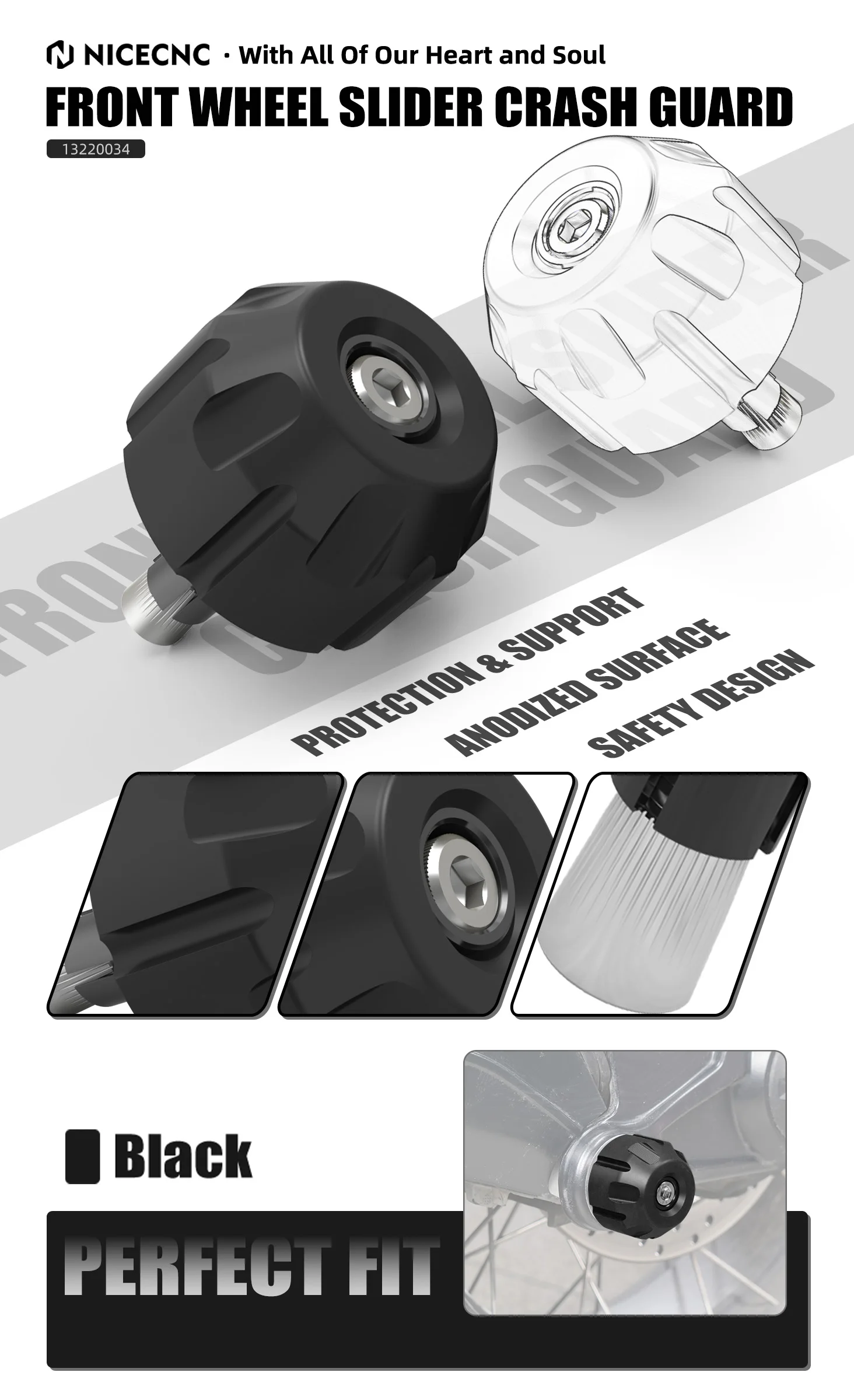 NICECNC Hinterrad-Antriebswellen-Rahmenschutz Sturzschutz für BMW R1250GS R 1250 GS Adventure 2019-2024 2023 2022 2021 – Detail 1