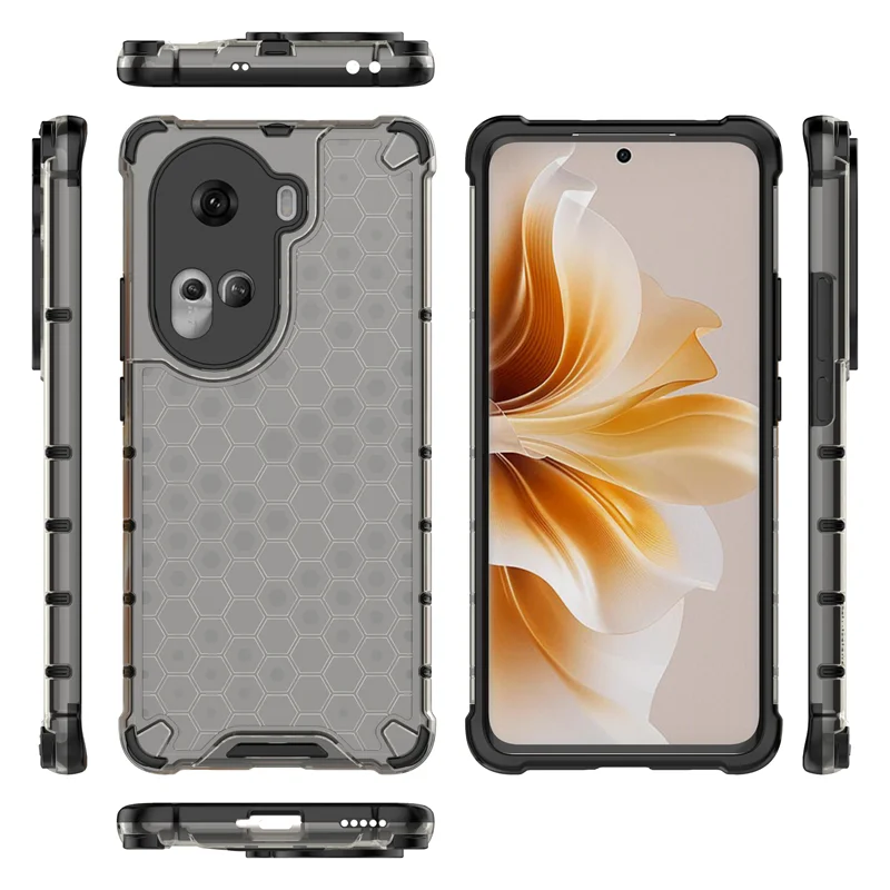 Shockproof TPU Armor PC Silicone Phone Case with Clear Back Cover