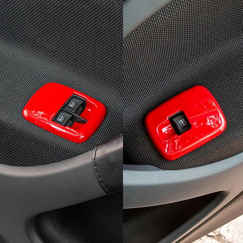 2Pcs Abs Car Window Lifting Panel Decorazione Sticker Per Mercedes Smart 453 Fortwo Forfour Accessori Per Auto Modifica D'Interni