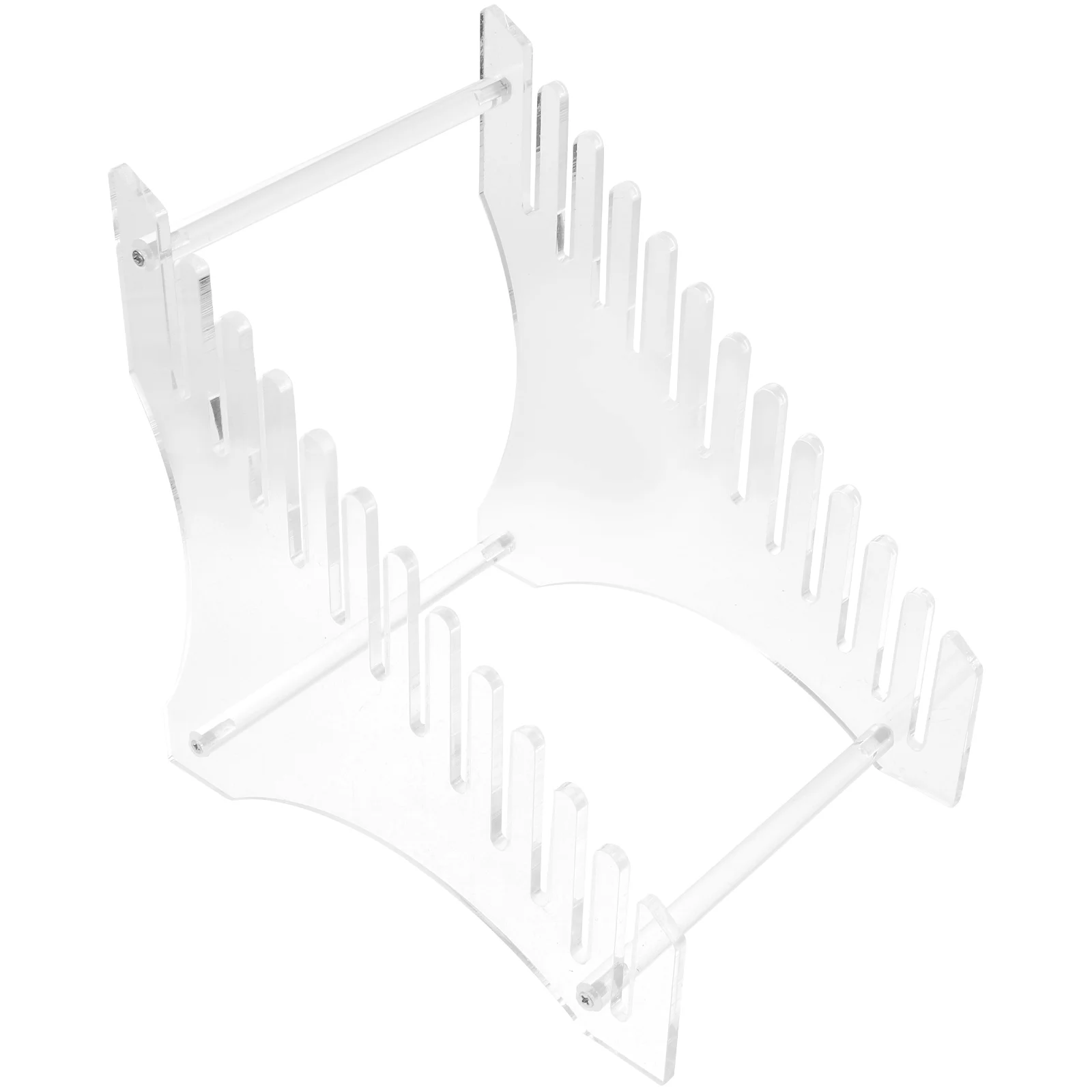 

Tabletop Vinyl Record Shelf Clear Acrylic Display Rack Tiered Storage Display Rack for Pictures Records Magazines