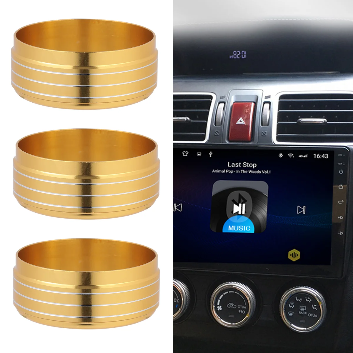 

Button Rings For Air Condition Air Condition Button Ring Covers Car Decoration Air Condition Knob Ring