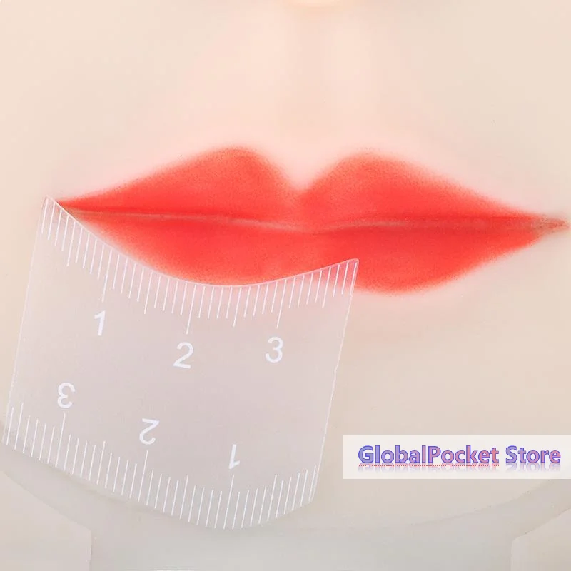 Set di 3 Righelli per Mappatura Labbra, Strumento per Modellare le Labbra in 1 Minuto, Stencil per Microblading e Trucco Permanente - immagine 4
