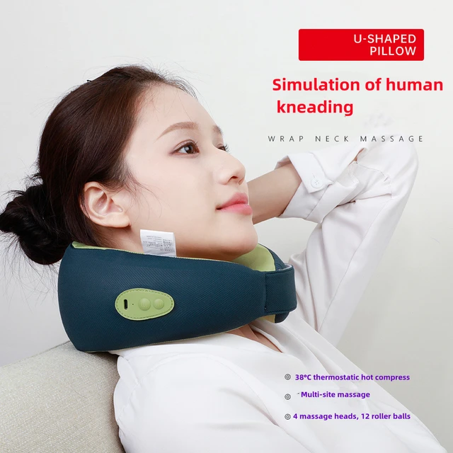 Electric Neck Back Massager Heat Shoulder Leg Kneading Massage Relax Pillow  Neck Strecher Health Care Massage Machine PainRelief - AliExpress