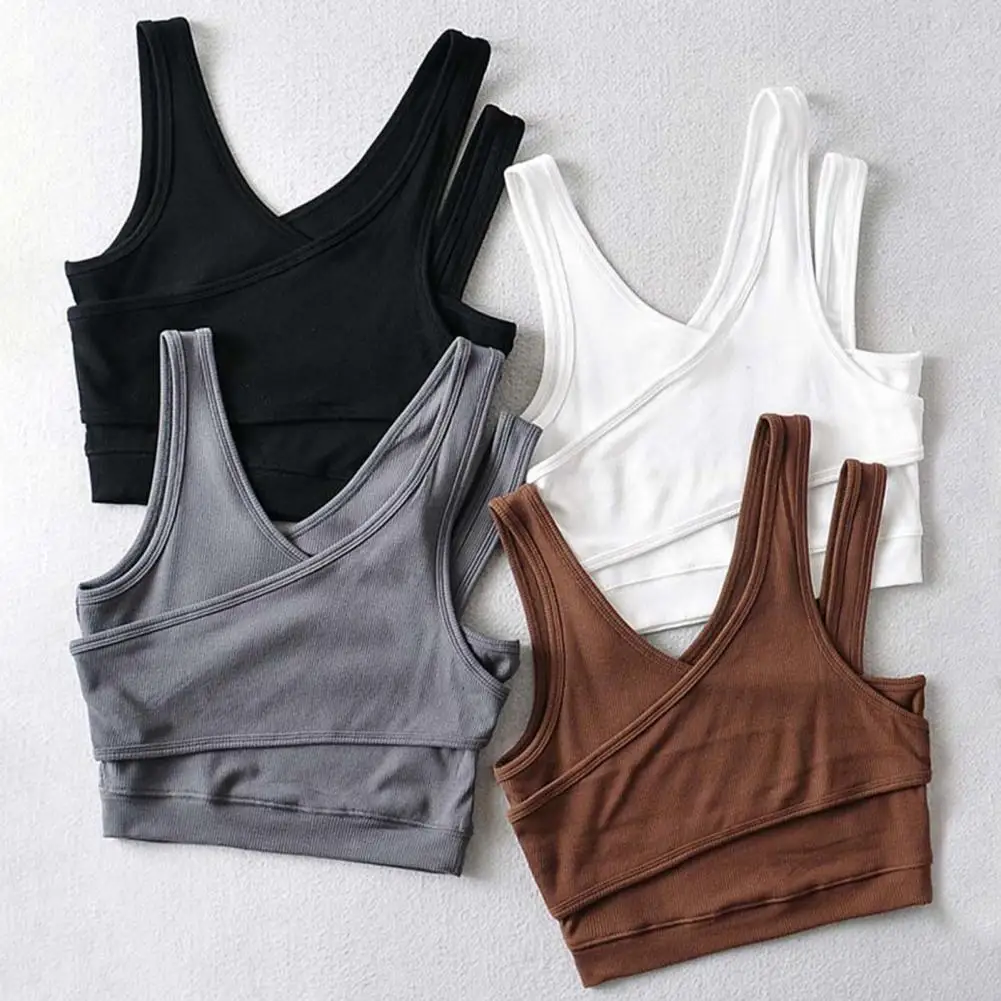 

Sexy Women Tank Top Solid Color Sleeveless Hollow Out Breathable Cotton Blend Summer Crop Top Vest Camisole Female Clothing