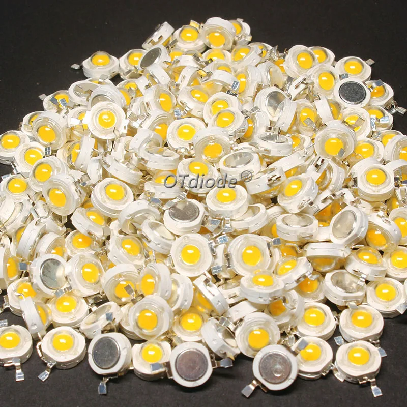 Description Picture 5 of item500pcs High Power 1W 3W LED Chips Bulb Light SMD Warm White Cold Deep Red Blue Yellow Green led Spotlight Epistar COB Diode Bead