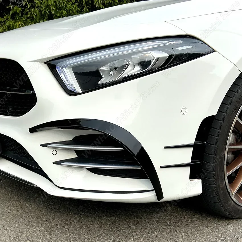 Car Front Canards Apron Bumper Splitter Spoiler car bumper spoiler for Mercedes Benz W177 A180 A200 A250 A260 AMG A35-Aero Body Kits