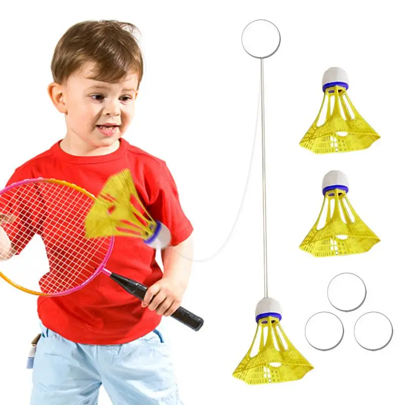 

Badminton Solo Trainer Luminous Badminton Balls Indoor Badminton Trainer Badminton Single Player Rebound Practice Portable Solo