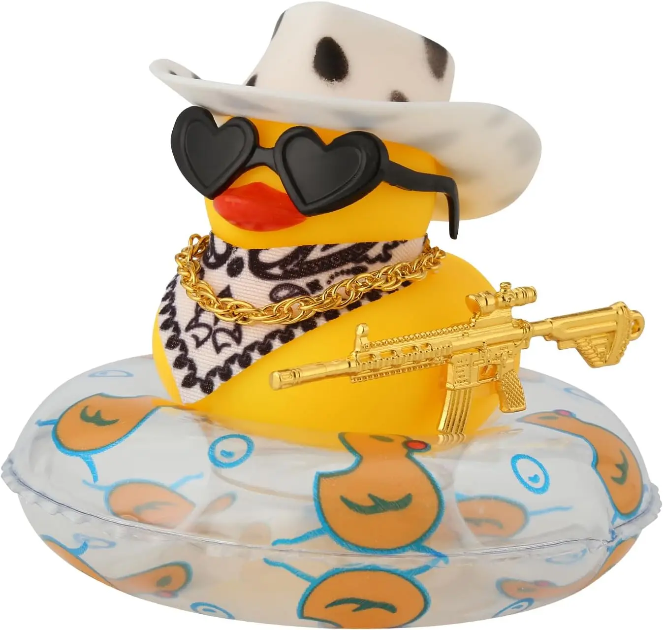 Cowboy Hat Rubber Duck Decorations - Cute Summer Ducklings for Birthday Parties, Office, and Car Décor