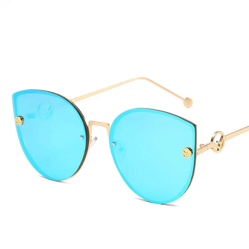 Dollger Gafas de sol retro con diseño de ojo de gato para mujer, con marco  rectangular angosto y hexagonal, con cadena de metal y brazo